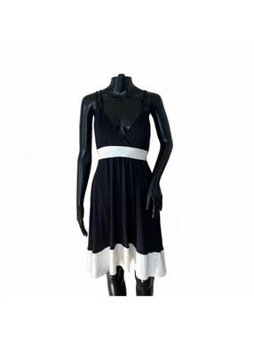 Vintage 2000s Express Black & White Babydoll Dress XS